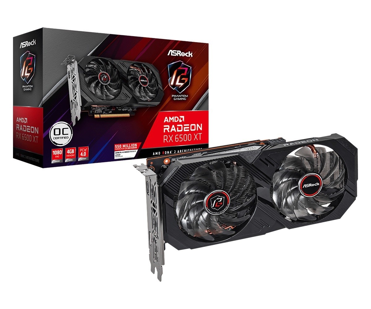 華擎發表 Phantom Gaming 和 Challenger 系列 AMD Radeon RX 6500 XT  顯示卡