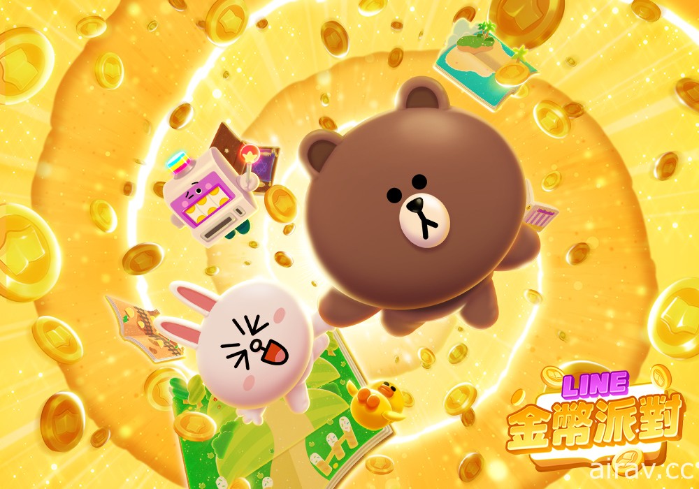 休閒金幣遊戲《LINE 金幣派對》 事前登錄正式開跑 轉動老虎機並累積金幣來完成繪本