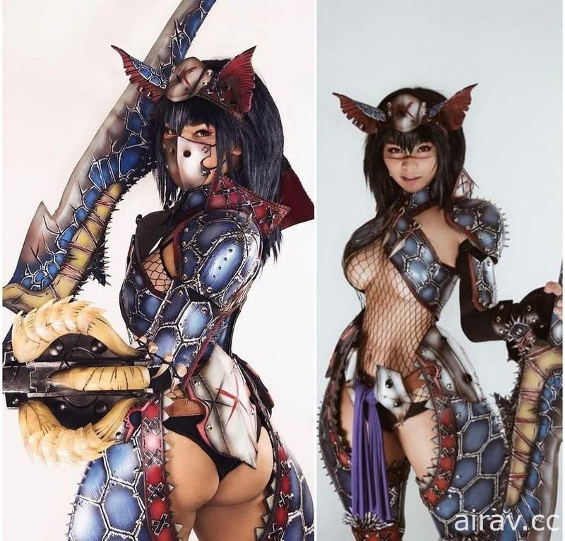 女獵人就是讚《魔物獵人服裝cos》迅龍、雷狼龍、麒麟的超辣裝扮