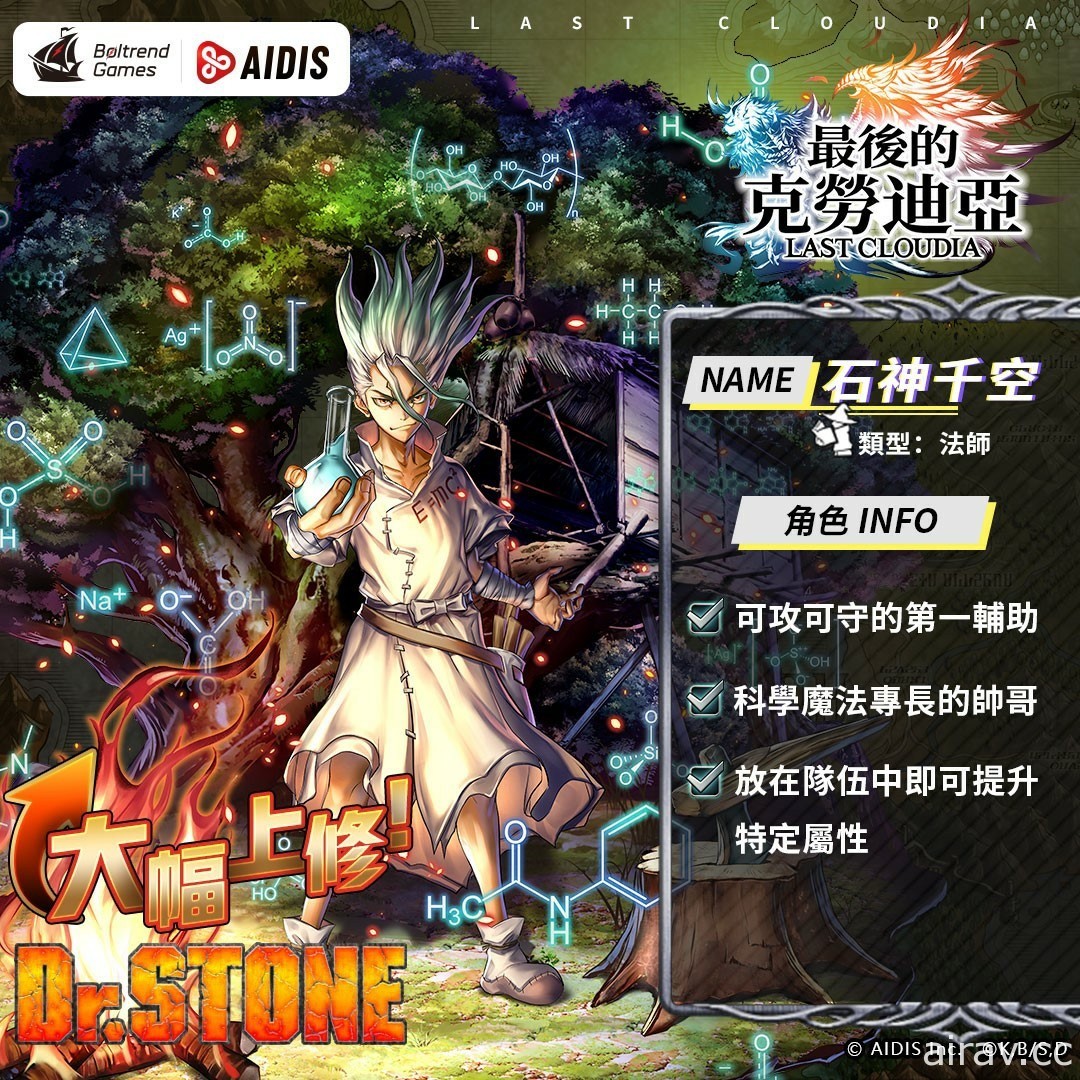 《最後的克勞迪亞》x《Dr. STONE》聯動合作 3 月 9 日正式開跑