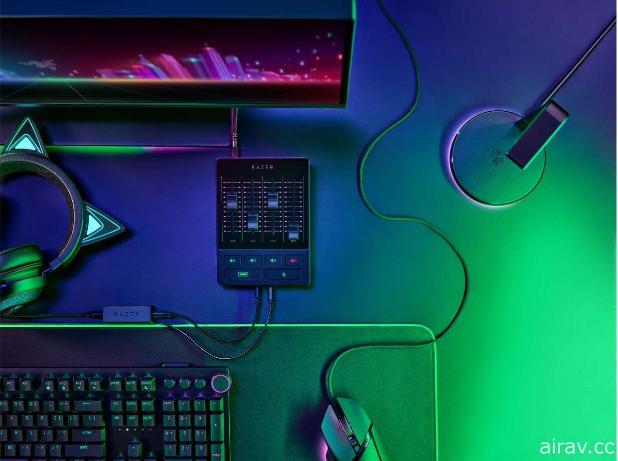 RAZER 推出全新直播設備：Razer Seiren BT 藍牙無線麥克風、Razer 音訊混音器