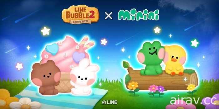 《LINE Bubble 2》与 LINE FRIENDS minini 合作登场