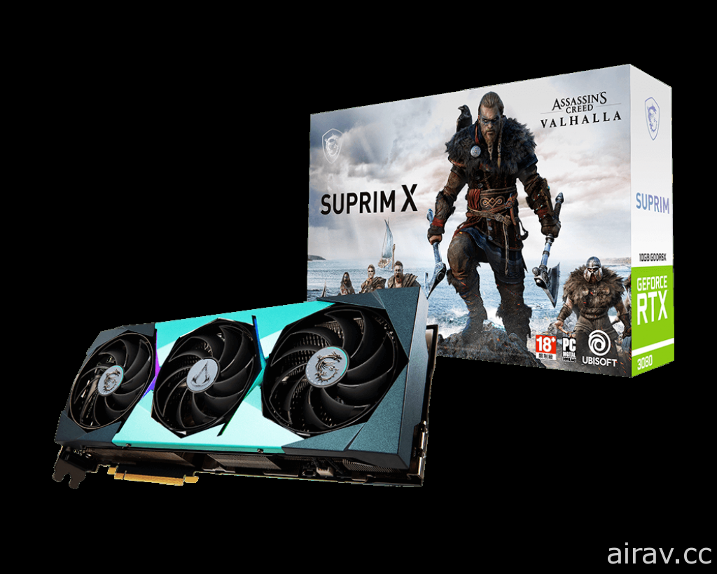 與《刺客教條：維京紀元》合作！「 RTX 3080 SUPRIM X 10G LHR 刺客教條特仕版」登場