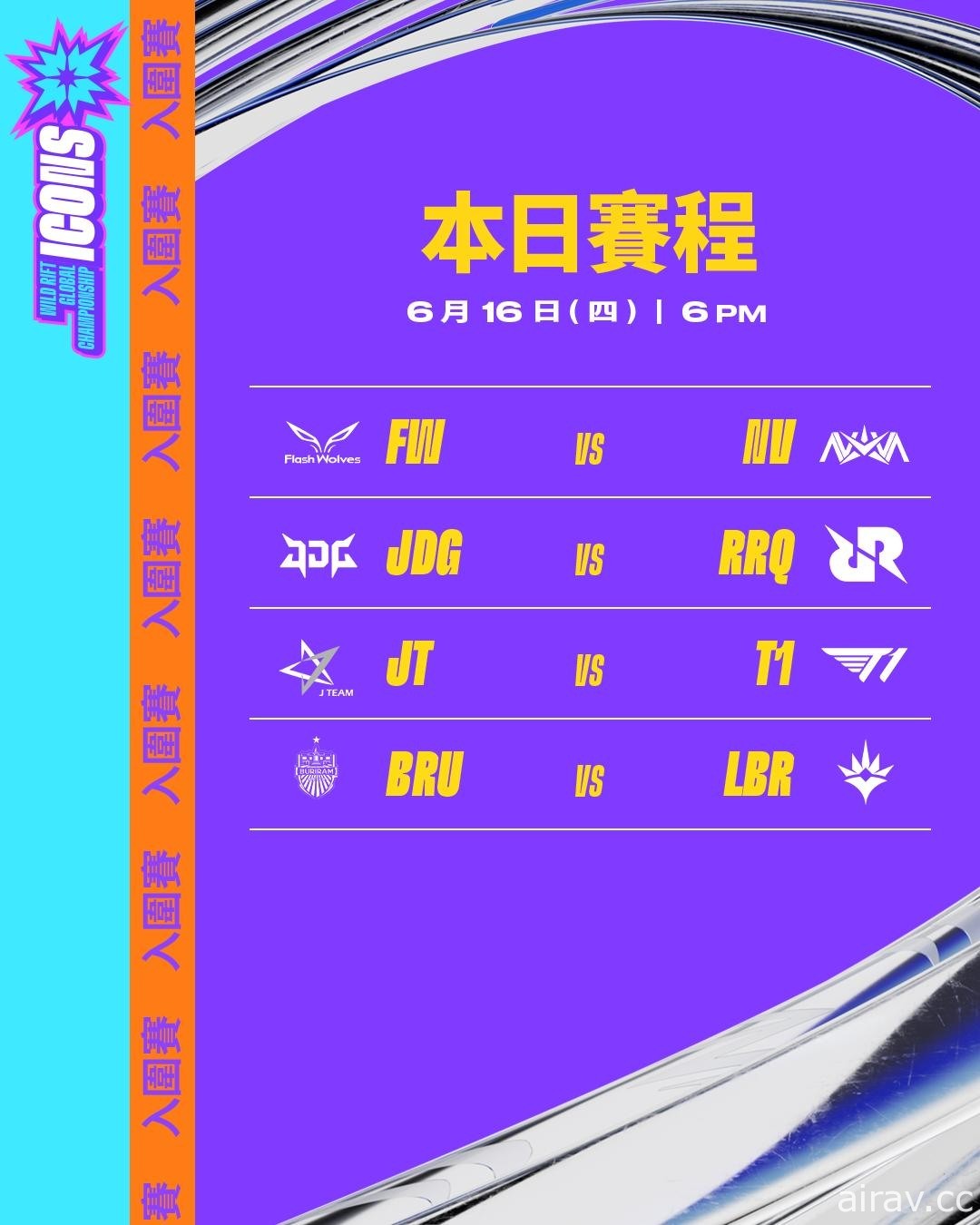 《英雄聯盟：激鬥峽谷》Icons 世界大賽閃電狼戰隊今日將出戰中國 WRL 勁旅 NOVA 戰隊