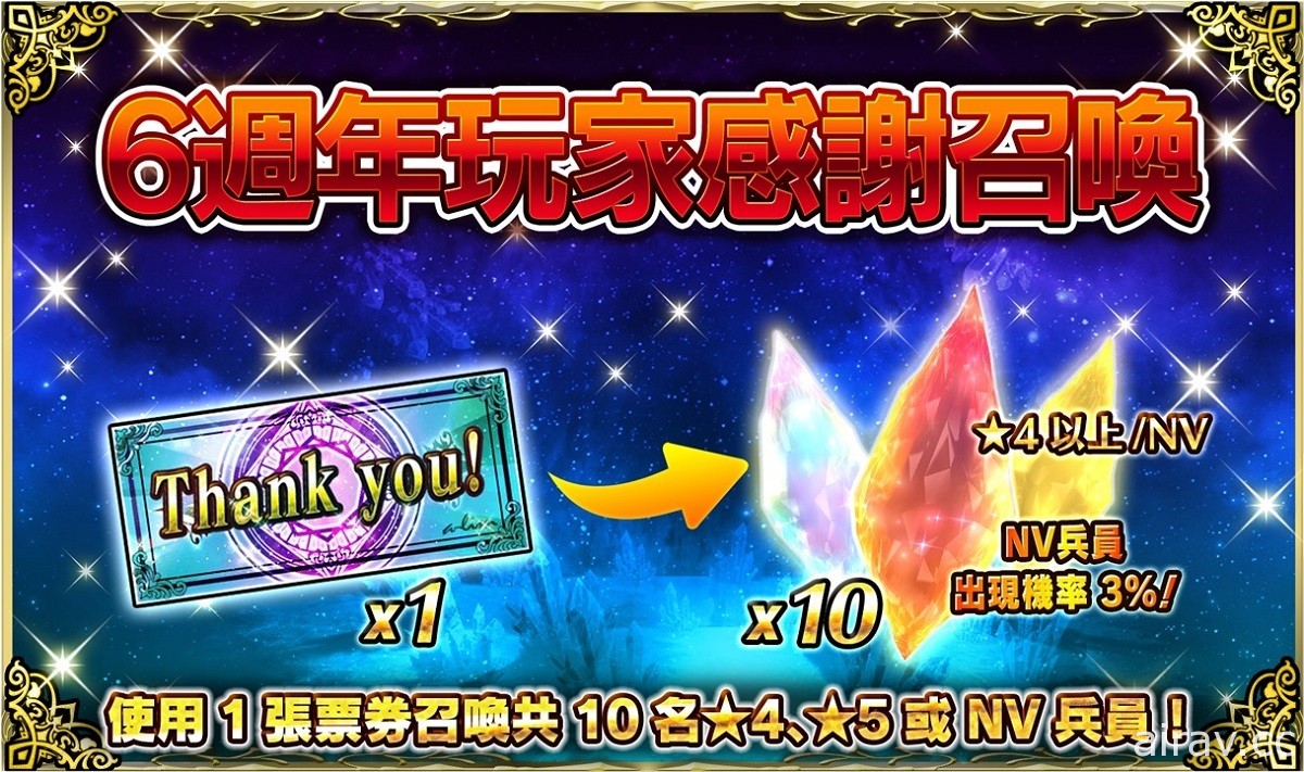 《FFBE》國際版歡慶六周年 推出原創紀念特別兵員及每週免費 60 連召喚等一系列活動