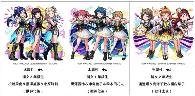 《怪物彈珠》x《Love Live! Sunshine!!》首次合作活動 將於 6 月 26 日開跑